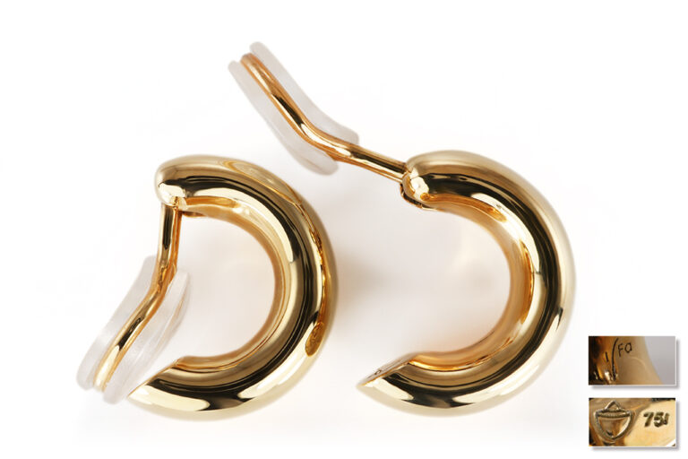 Halbcreolen Ohrclips Isabelle FA 750 Gold Höhe 18,2 mm 10,2 g [BRORS 20853]