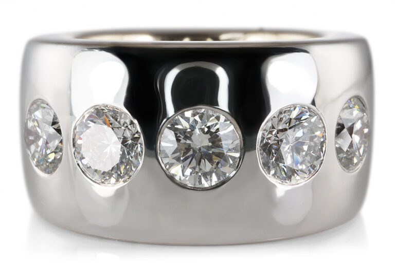 Ring NOOR *Hidden Diamond* 6 Brillanten 2,0 ct TW/VS 750 Gold Gr54 [BRORS 20854]