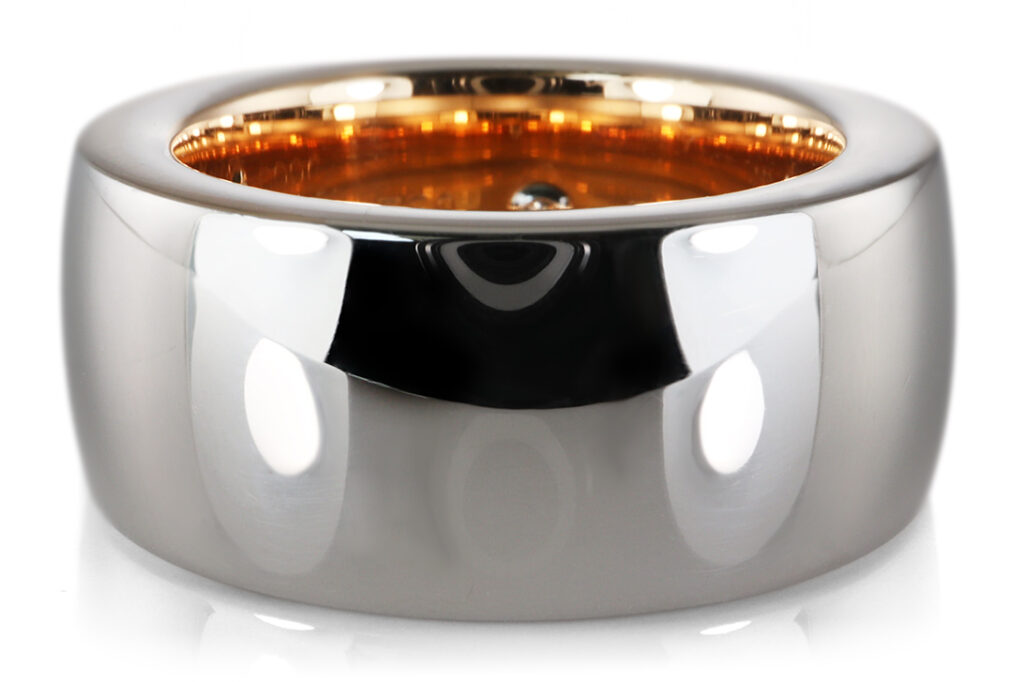 Ring NOOR *Hidden Diamond* 1 Brillant TW/VVS 750 Weiß Rose Gr 55 [BRORS 20855]