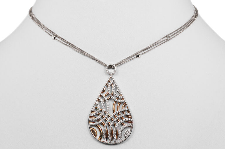Kette Anhänger Leo Wittwer 150 Brillanten ca 0,99ct TW/VS 750 Gold [BRORS 20858]