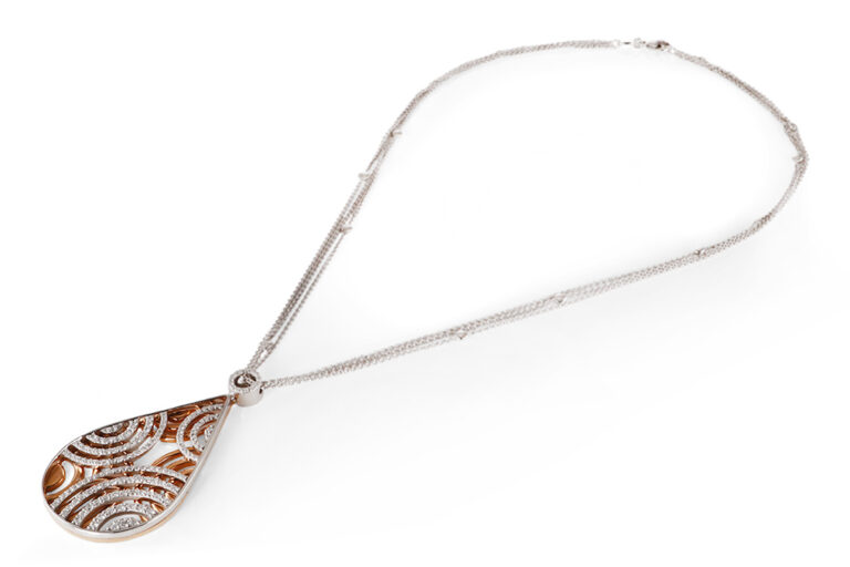 Kette Anhänger Leo Wittwer 150 Brillanten ca 0,99ct TW/VS 750 Gold [BRORS 20858]