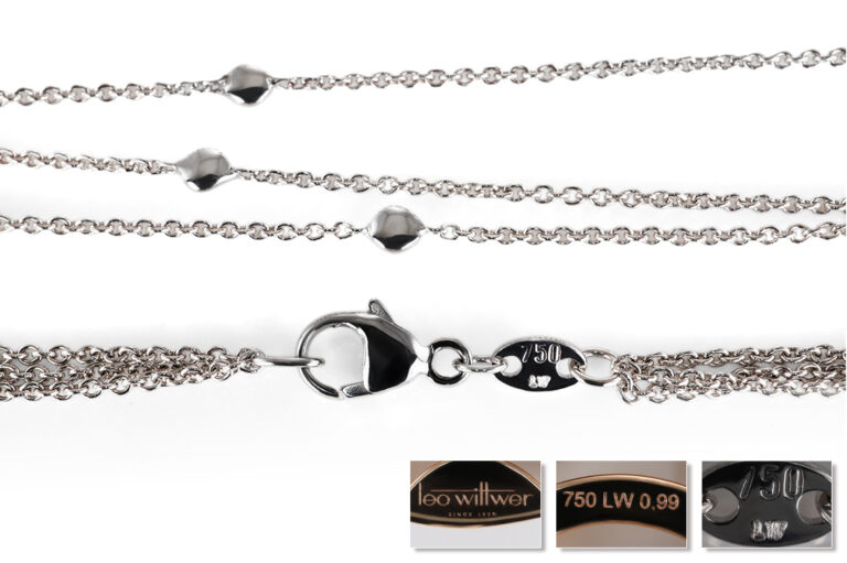 Kette Anhänger Leo Wittwer 150 Brillanten ca 0,99ct TW/VS 750 Gold [BRORS 20858]
