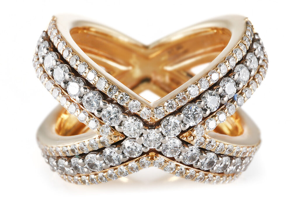 Ring Leo Wittwer 93 Brillanten ca 1,65 ct TW/VS 750 Gelbold Gr 52 [BRORS 20864]