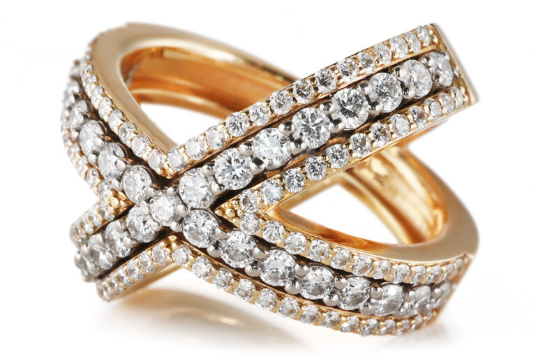Ring Leo Wittwer 93 Brillanten ca 1,65 ct TW/VS 750 Gelbold Gr 52 [BRORS 20864]