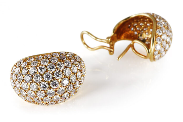 Ohrstecker 170 Brillanten ca 5,96 ct ! TW/VS 750 Gelbgold [BRORS 20865]