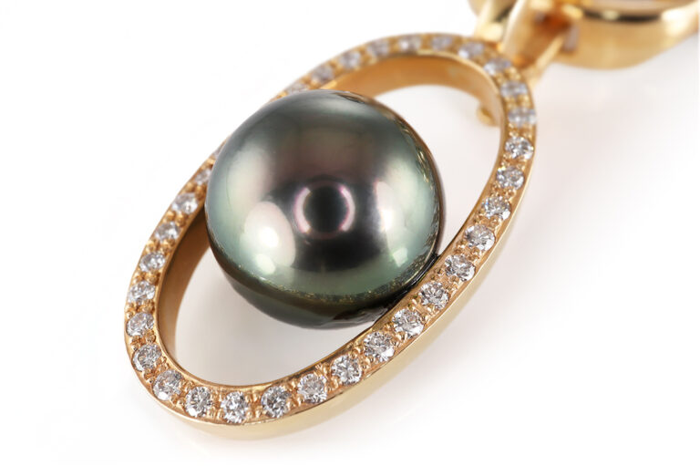 Kette Gliederkette 102 Brillanten TW/VS Tahitiperlen 750 Rosegold [BRORS 20868]