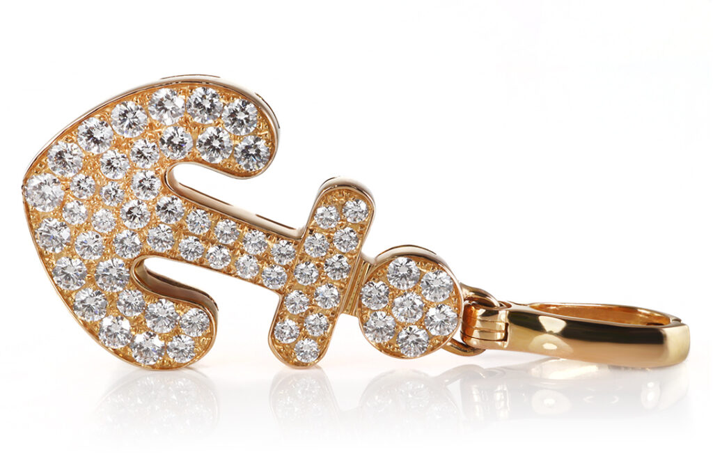 Anhänger *Anker* 52 Brillanten ca 2,1ct TW/VS 750 Rosegold [BRORS 20872]
