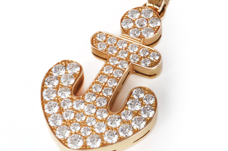 Anhänger *Anker* 52 Brillanten ca 2,1ct TW/VS 750 Rosegold [BRORS 20872]