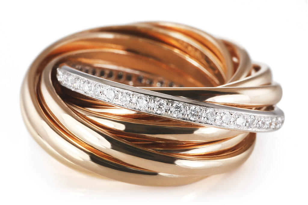Ring Mehrbandring A.ODENWALD 50 Brillanten 0,25 ct TW/VS 750 Gold [BRORS 20877]