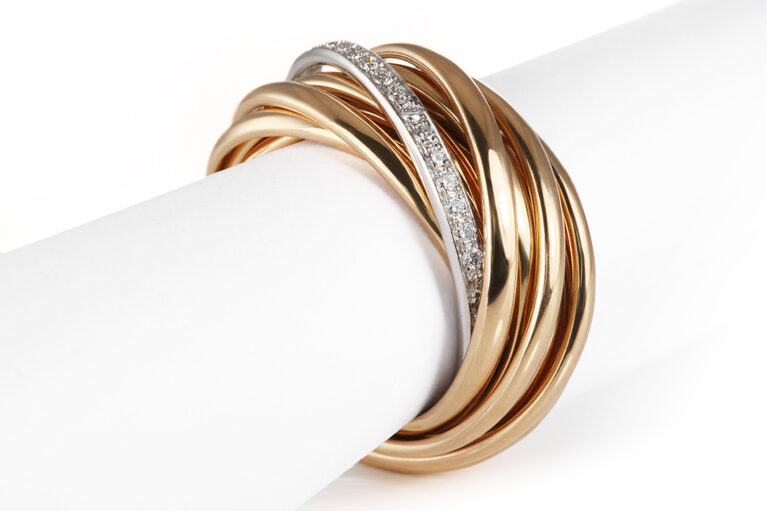 Ring Mehrbandring A.ODENWALD 50 Brillanten 0,25 ct TW/VS 750 Gold [BRORS 20877]