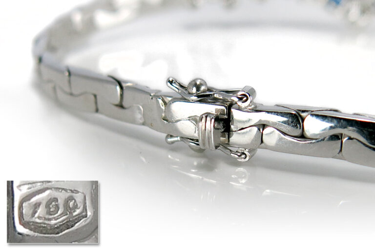 Armband Brillanten ca 2,0 ct TW+/VVS Saphire ca 2,65 ct 750 [BRORS 11324]