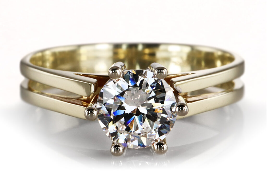 Ring Solitär Brillant ca. 0,55 ct River/VS2 585 Gold Gr. 51 IGI [BRORS 20504]
