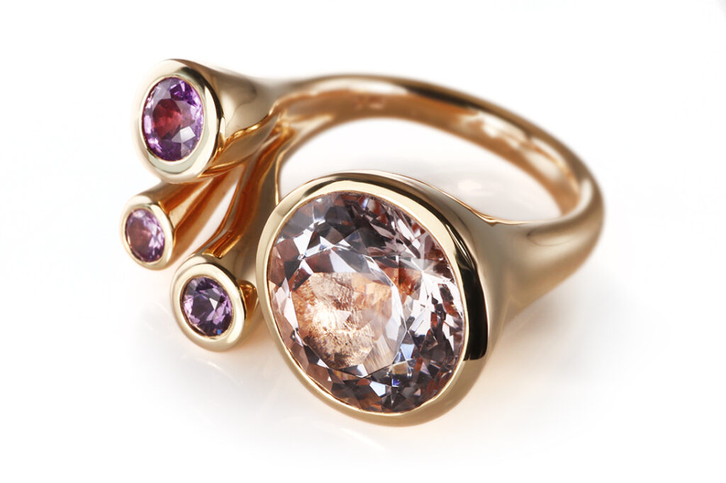 Ring A.ODENWALD Karlotta Morganit Saphire unbehandelt 750 Rosegold [BRORS 20880]