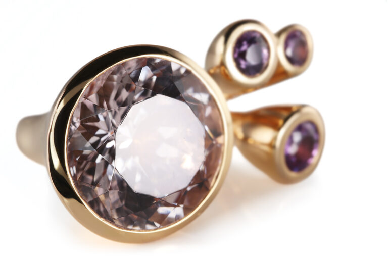 Ring A.ODENWALD Karlotta Morganit Saphire unbehandelt 750 Rosegold [BRORS 20880]