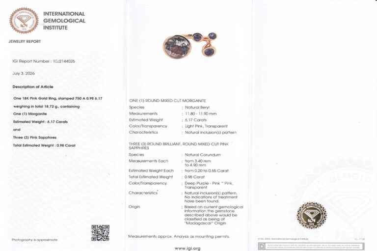 Ring A.ODENWALD Karlotta Morganit Saphire unbehandelt 750 Rosegold [BRORS 20880]