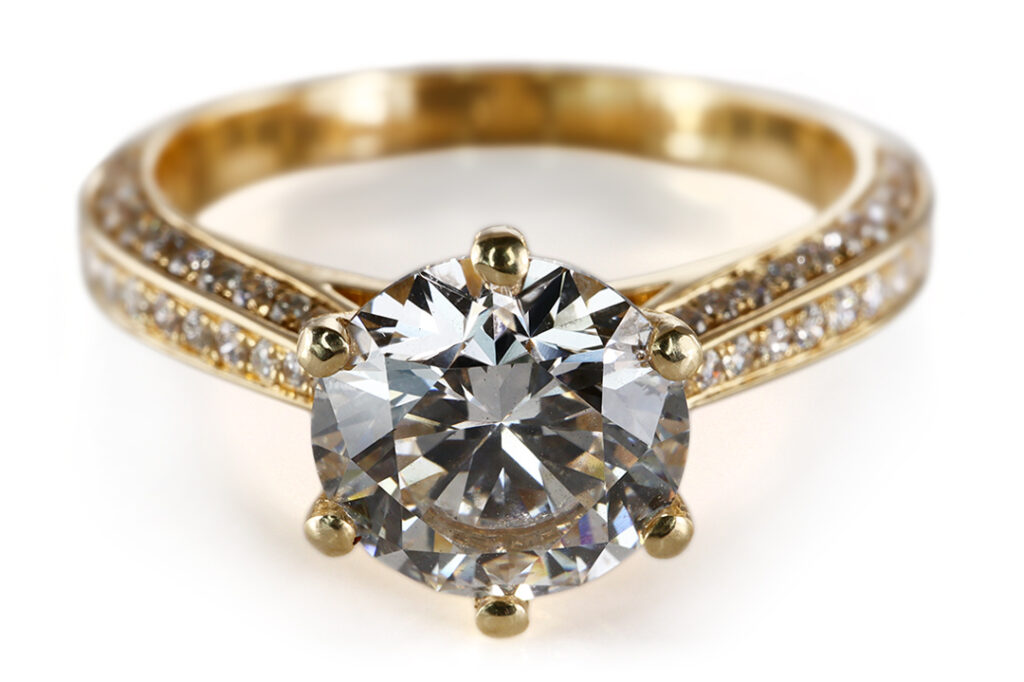Ring 73 Brillanten 1,5ct I/SI2 + 0,36 ct TW/VS 750 Gelbgold Gr 54 [BRORS 20897]