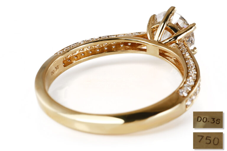 Ring 73 Brillanten 1,5ct I/SI2 + 0,36 ct TW/VS 750 Gelbgold Gr 54 [BRORS 20897]