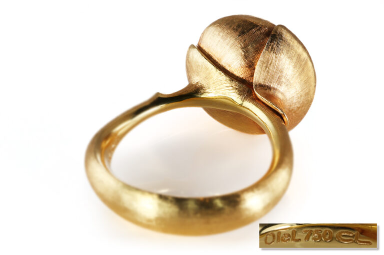 NEU Ring Charlotte Lynggaard Lotus No3 Rosenquarz Brillanten Gr 52 [BRORS 20899]