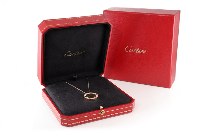 Cartier Kette Anhänger LOVE 54 Brillanten von Cartier überholt Box [BRORS 20900]