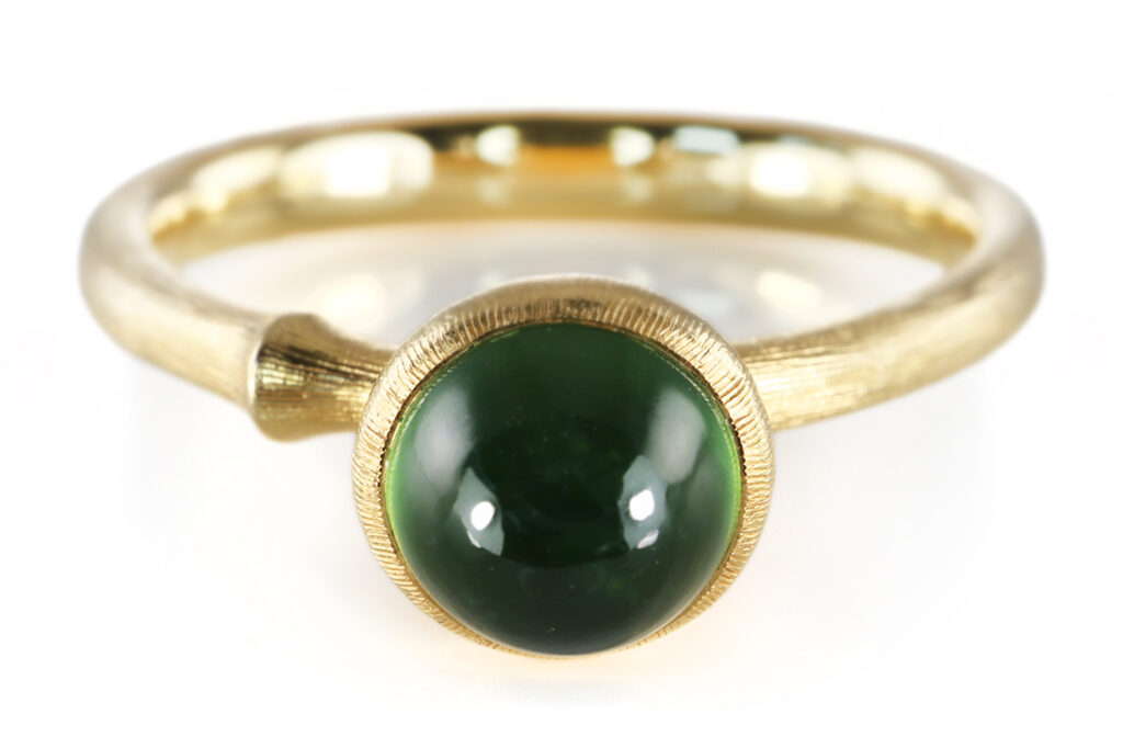 NEU Ring Ole Lynggaard Lotus No0 grüner Turmalin Gr 51 [BRORS 20902]