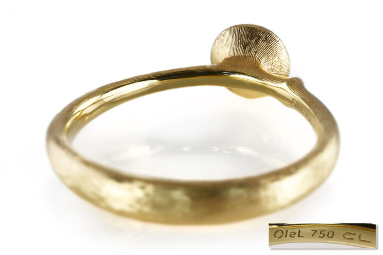 NEU Ring Ole Lynggaard Lotus No0 grüner Turmalin Gr 51 [BRORS 20902]