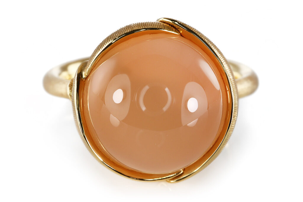NEU Ring Ole Lynggaard Lotus No2 Mondstein Blush Gr 53 [BRORS 20904]
