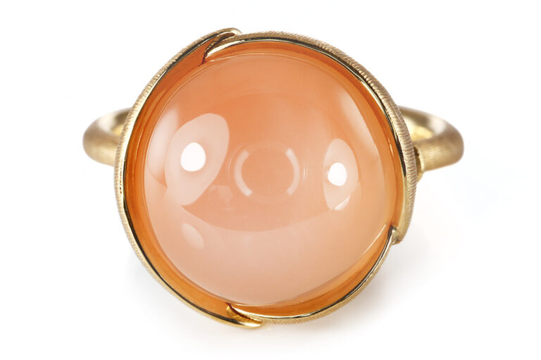 NEU Ring Ole Lynggaard Lotus No2 Mondstein Blush Gr 53 [BRORS 20912]