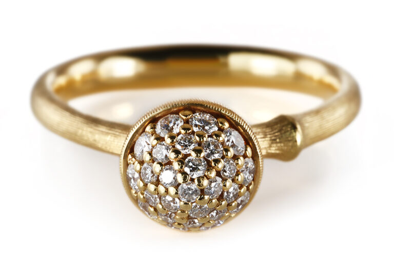 NEU Ring Ole Lynggaard Lotus Pavé SMALL 26 Brillanten Gr 53 [BRORS 20915]