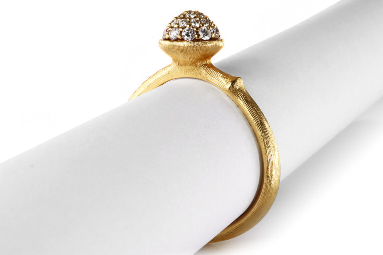 NEU Ring Ole Lynggaard Lotus Pavé SMALL 26 Brillanten Gr 53 [BRORS 20915]