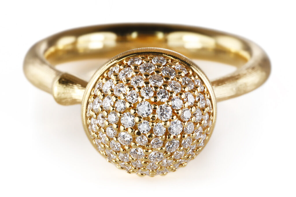 NEU Ring Ole Lynggaard Lotus Pavé MIDDLE 76 Brillanten Gr 54 [BRORS 20916]