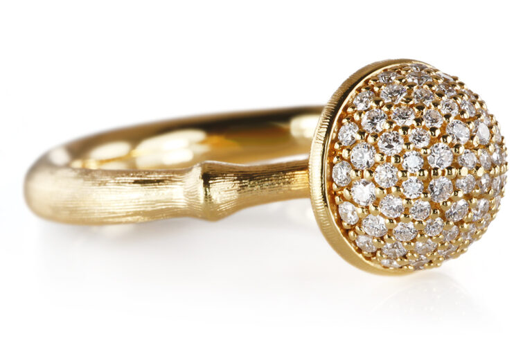 NEU Ring Ole Lynggaard Lotus Pavé MIDDLE 76 Brillanten Gr 54 [BRORS 20916]