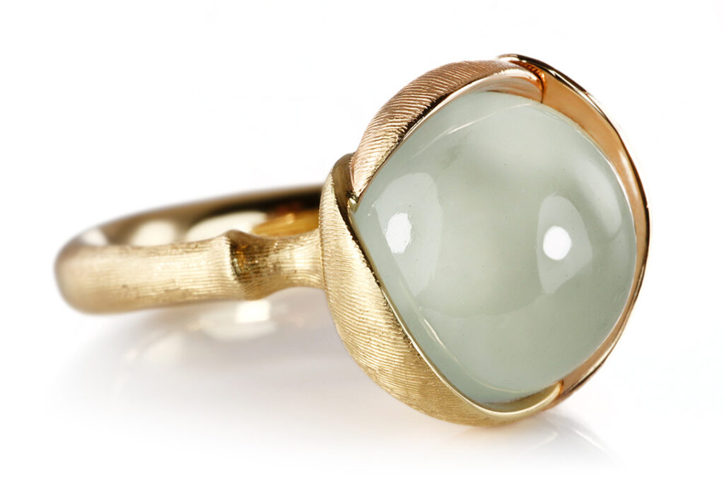 NEU Ring Ole Lynggaard Lotus No2 Aquamarin Gr 53 [BRORS 20917]