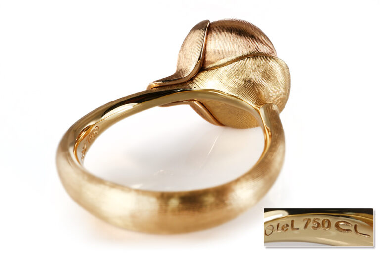 NEU Ring Ole Lynggaard Lotus No2 Aquamarin Gr 53 [BRORS 20917]