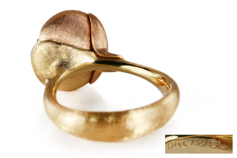 NEU Ring Ole Lynggaard Lotus No3 Mondstein weiß Gr 53 [BRORS 20919]