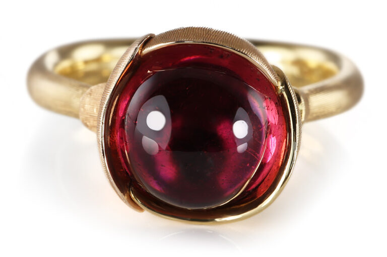 NEU Ring Ole Lynggaard Lotus No1 Turmalin / Rubelith Gr 54 [BRORS 20920]