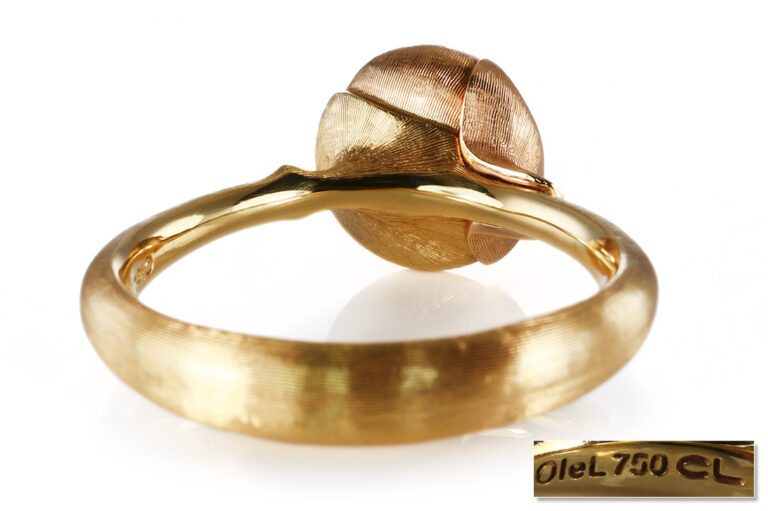 NEU Ring Ole Lynggaard Lotus No1 Turmalin / Rubelith Gr 54 [BRORS 20920]