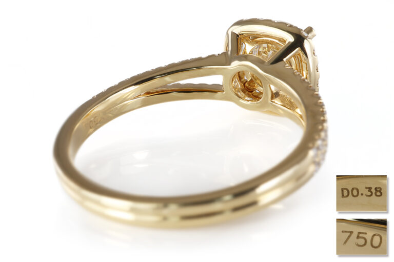 Ring 1 Brillant 1,24 ct H/VS2 + 64 Brillanten 750 Gold DPL Gr 54 [BRORS 20924]