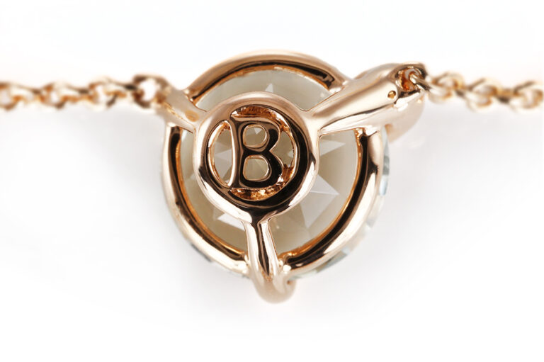 Collier Bucherer Peekaboo Prasiolith 10 Brillanten 750 Rosegold [BRORS 20925]