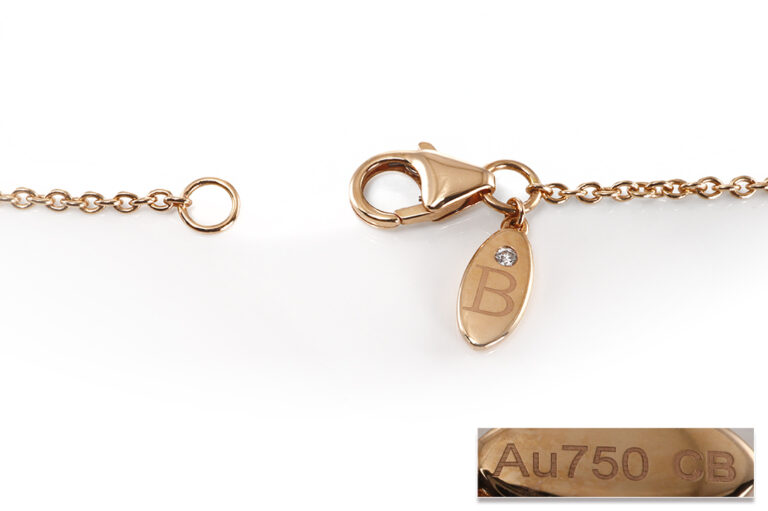 Collier Bucherer Peekaboo Prasiolith 10 Brillanten 750 Rosegold [BRORS 20925]