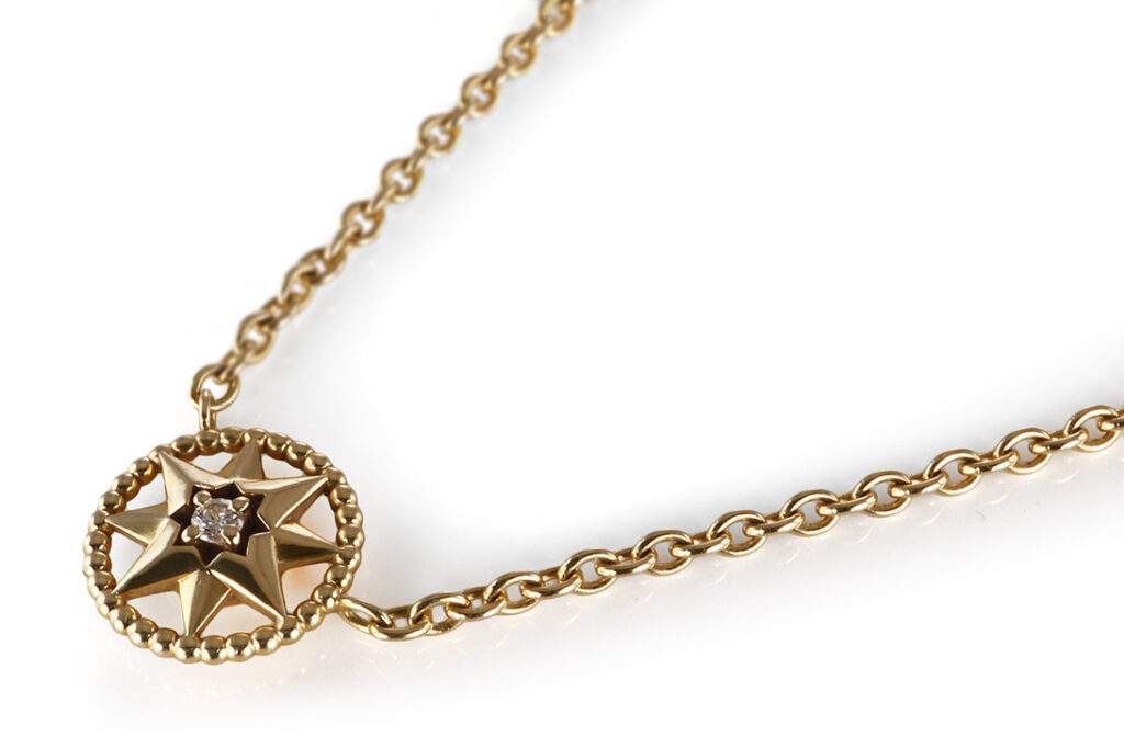 Collier Dior Rose des Vents 1 Brillant 750 Gelbgold [BRORS 20926]
