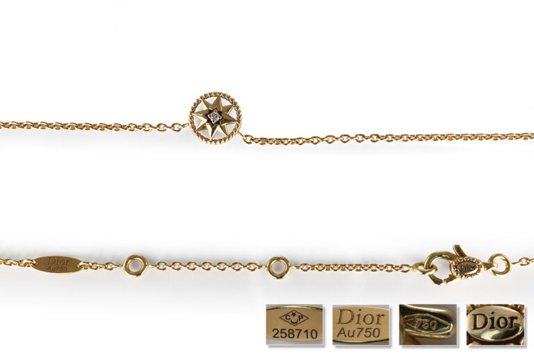 Collier Dior Rose des Vents 1 Brillant 750 Gelbgold [BRORS 20926]