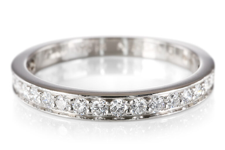 Cartier Halb Memoryring 21 Brill ca 0,44 ct TW/VS 950 Platin Gr 58 [BRORS 20930]