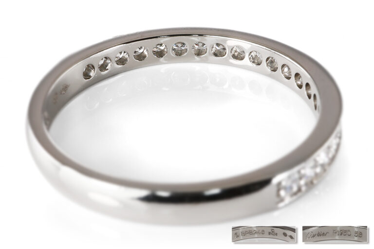 Cartier Halb Memoryring 21 Brill ca 0,44 ct TW/VS 950 Platin Gr 58 [BRORS 20930]