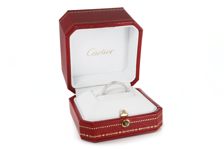 Cartier Halb Memoryring 21 Brill ca 0,44 ct TW/VS 950 Platin Gr 58 [BRORS 20930]