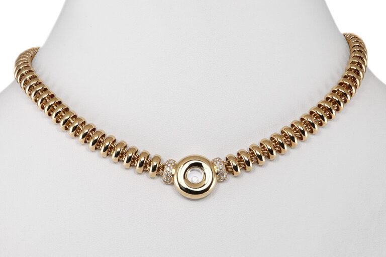 Chopard vintage Collier Happy Diamond 39 Brillanten 750 Gelbgold [BRORS 20934]
