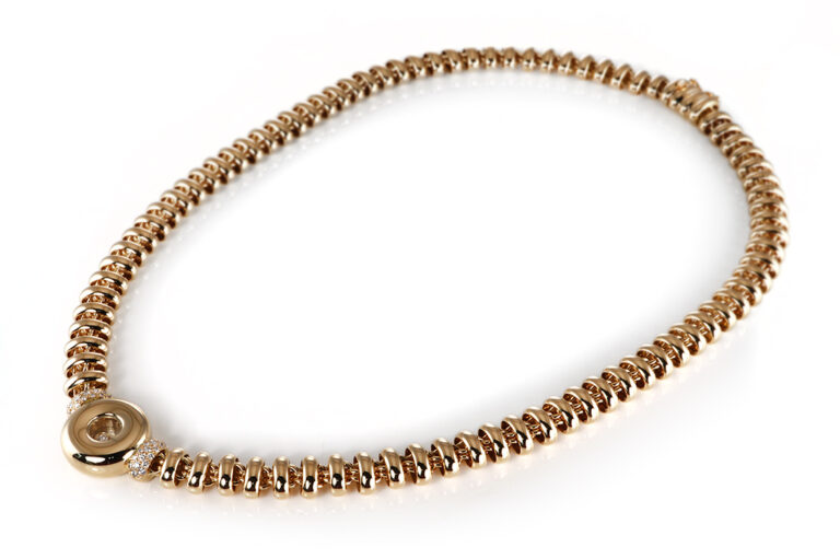 Chopard vintage Collier Happy Diamond 39 Brillanten 750 Gelbgold [BRORS 20934]