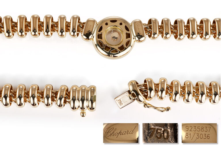 Chopard vintage Collier Happy Diamond 39 Brillanten 750 Gelbgold [BRORS 20934]