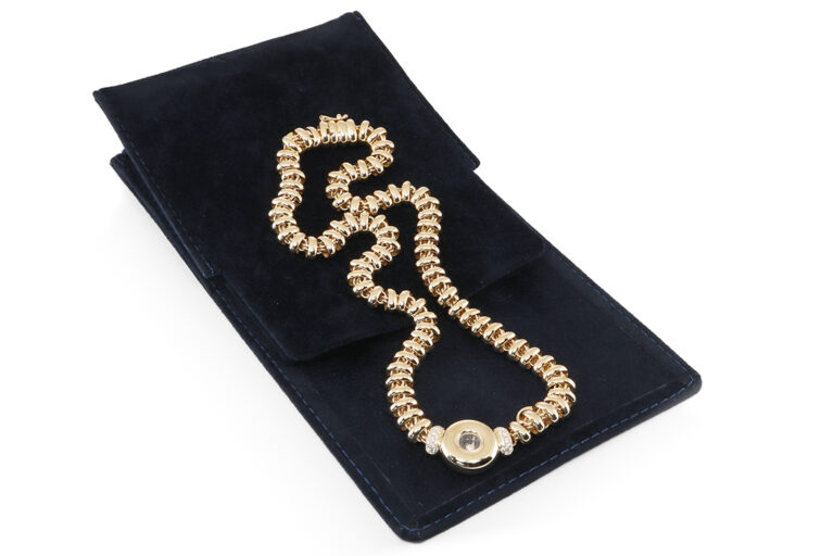 Chopard vintage Collier Happy Diamond 39 Brillanten 750 Gelbgold [BRORS 20934]