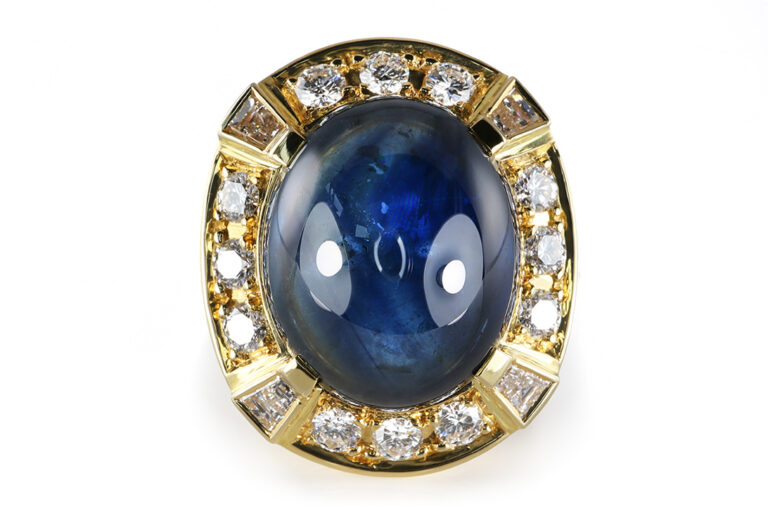NEU Ring Saphir ca 12,09 ct 22 Diamanten ca 1,09 ct TW 750 IGI [BRORS 20937]