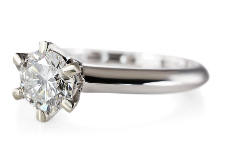 Verlobungsring 1 Brillant ca 0,54 ct H/VS2 585 Weißgold DPL Gr. 54 [BRORS 20939]